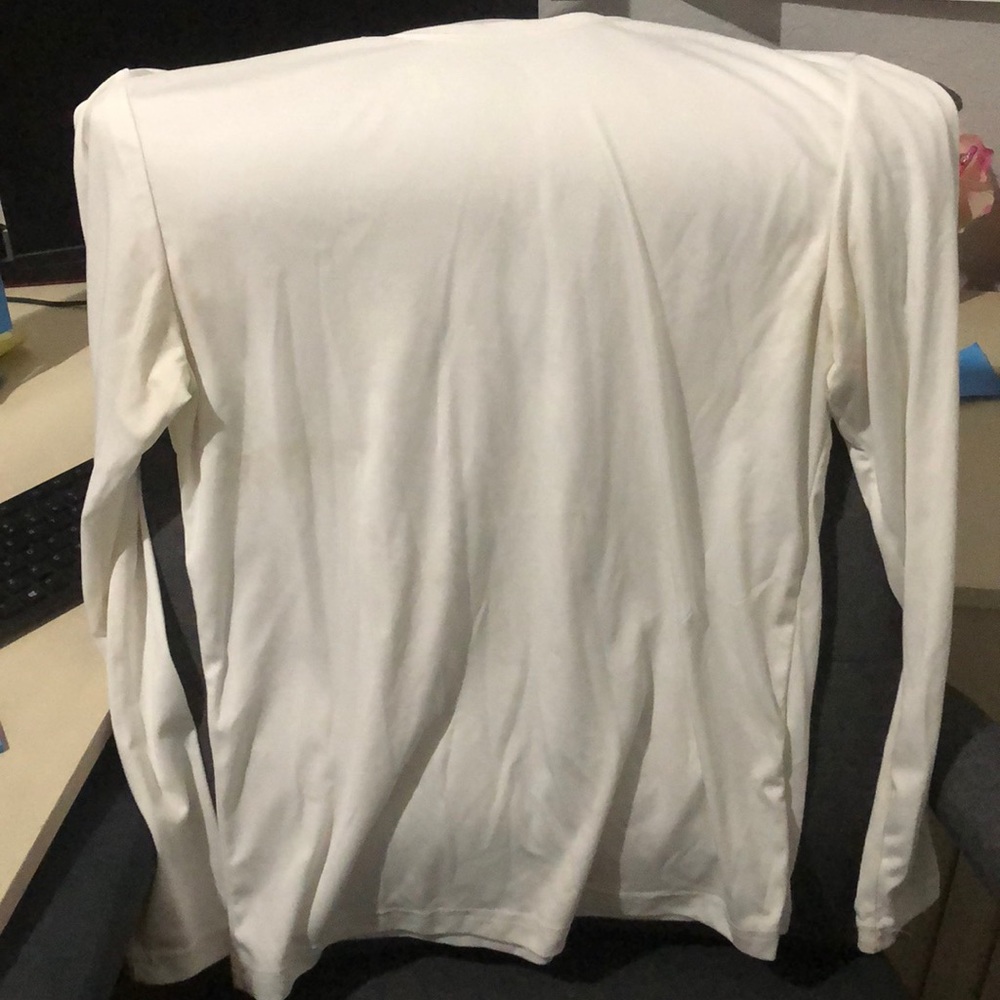 Men’s white activewear long sleeve